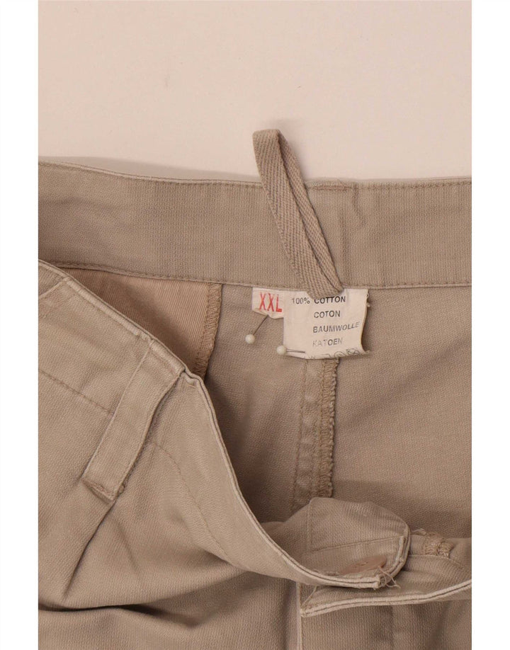 Vintage muške kargo kratke hlače 2XL W38 sivi pamuk