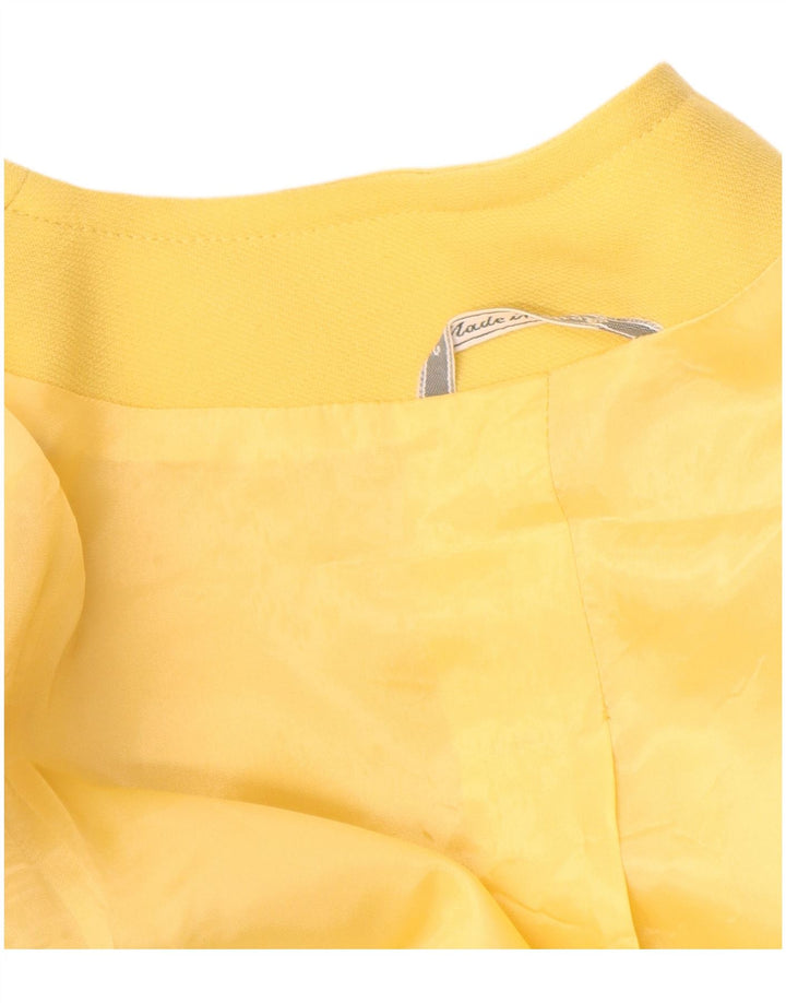 Vintage ženska jakna sa 4 gumba UK 16 velika žuta