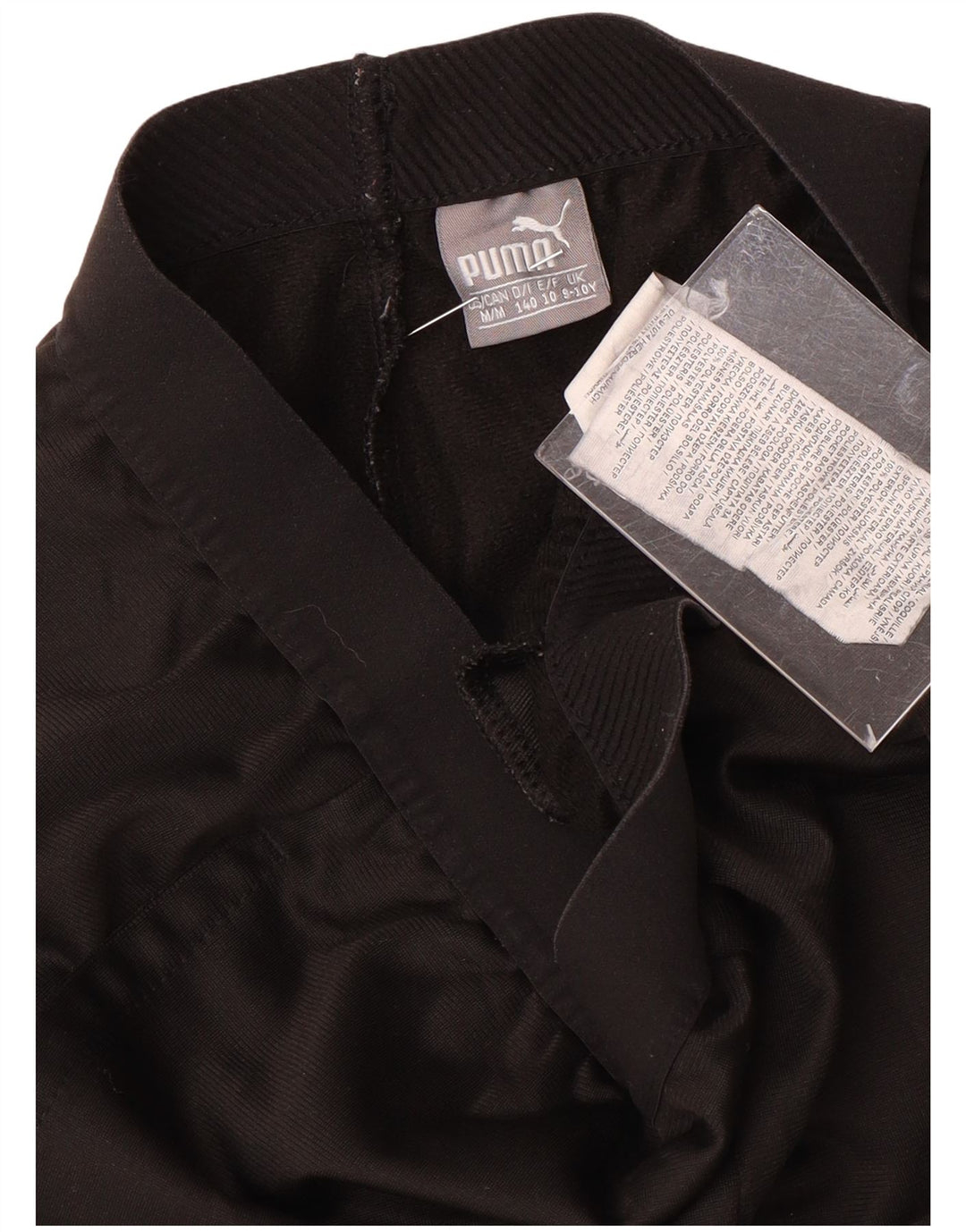 Puma Hlače za trenirku za dječake 9-10 godina, crne poliesterske