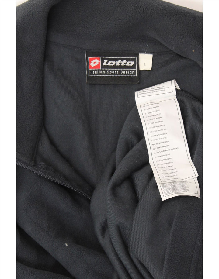 LOTTO muški džemper od flisa s patentnim izrezom, veliki tamnoplavi poliester