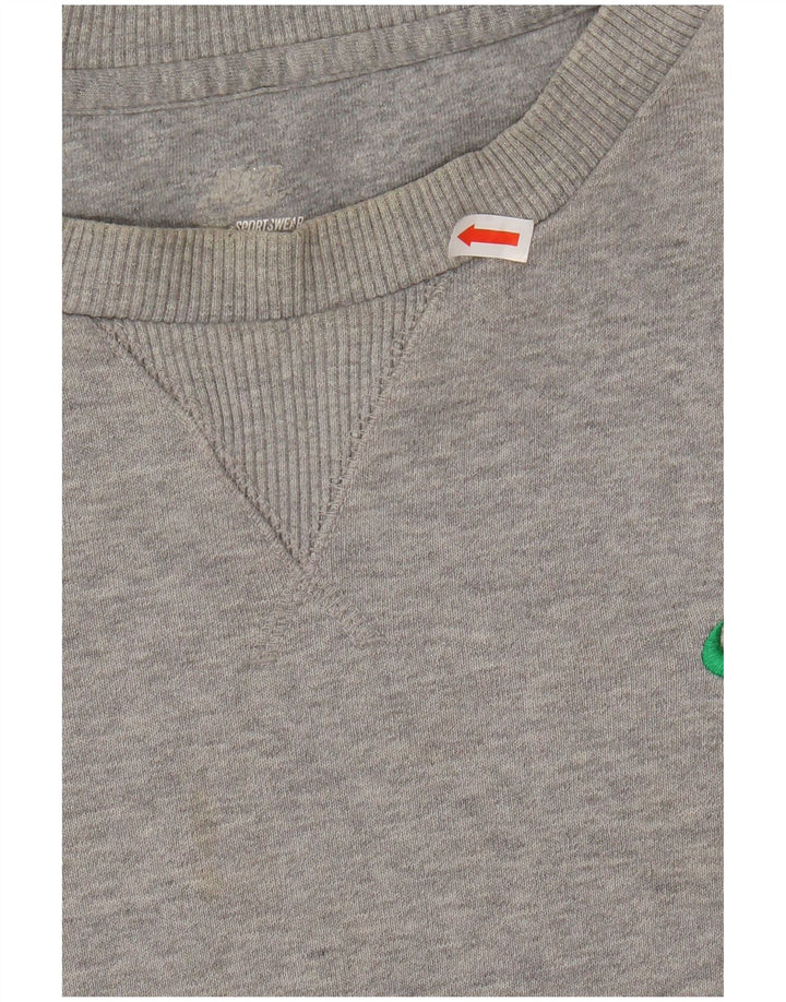 NIKE Mens Sweatshirt Jumper UK 38/40 Medium Grey Colourblock Cotton
