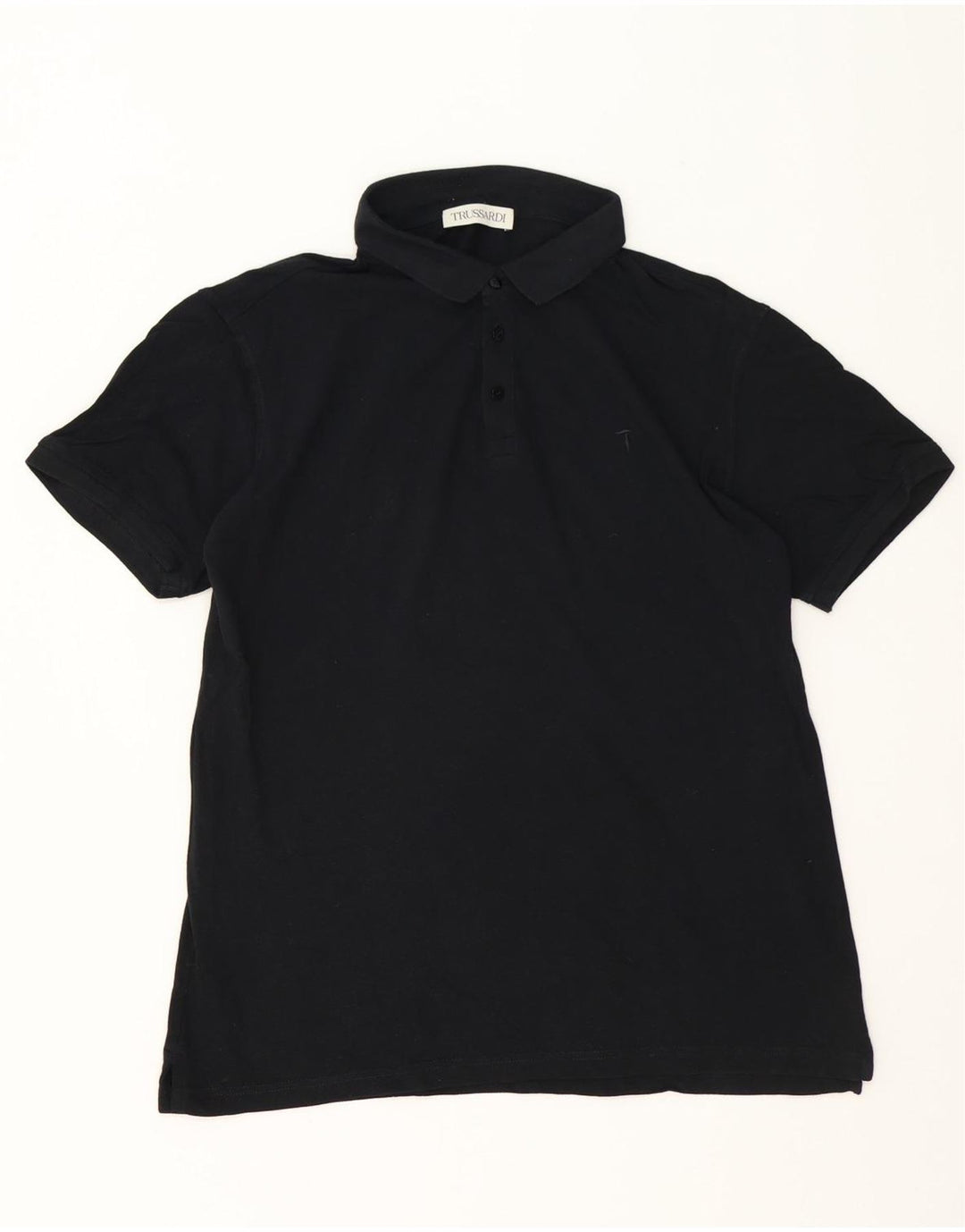 TRUSSARDI Mens Polo Shirt 3XL Black Vintage Trussardi and Second-Hand Trussardi from Messina Hembry 