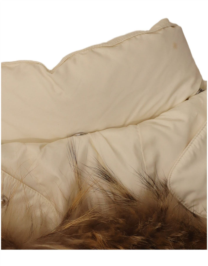 Diadora ženski podstavljeni kaput s kapuljačom UK 14 Srednje prljavo bijeli poliester