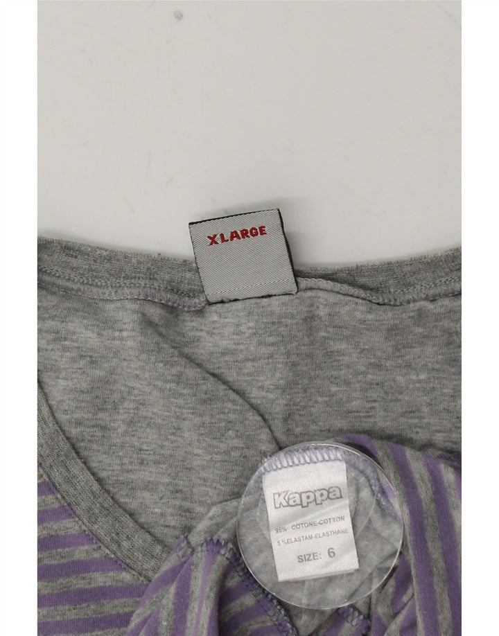 KAPPA muška majica kratkih rukava XL pamuk s ljubičastim prugama