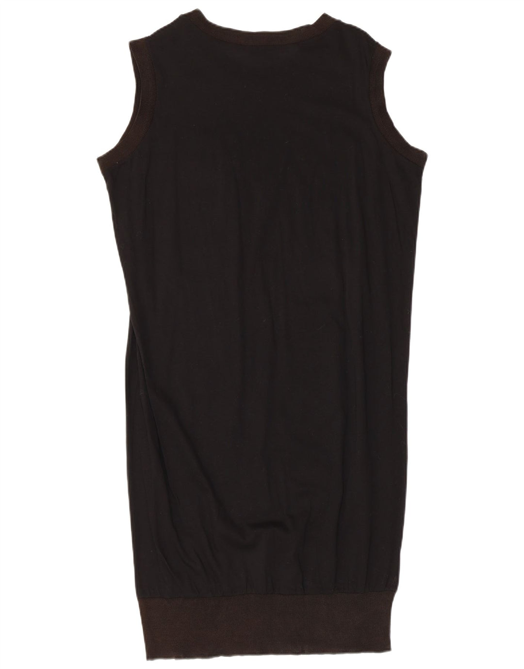 VINTAGE ženska grafička haljina bez rukava s mjehurićima UK 14 srednje crna