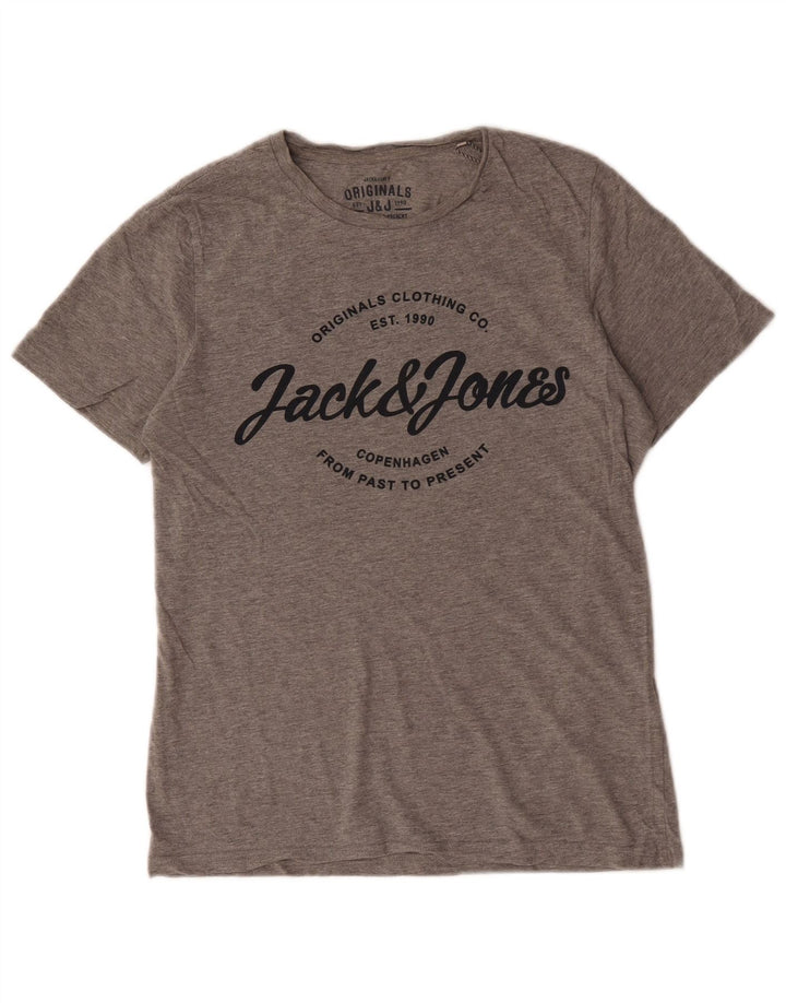 Jack & Jones muška majica kratkih rukava srednje sivi pamuk