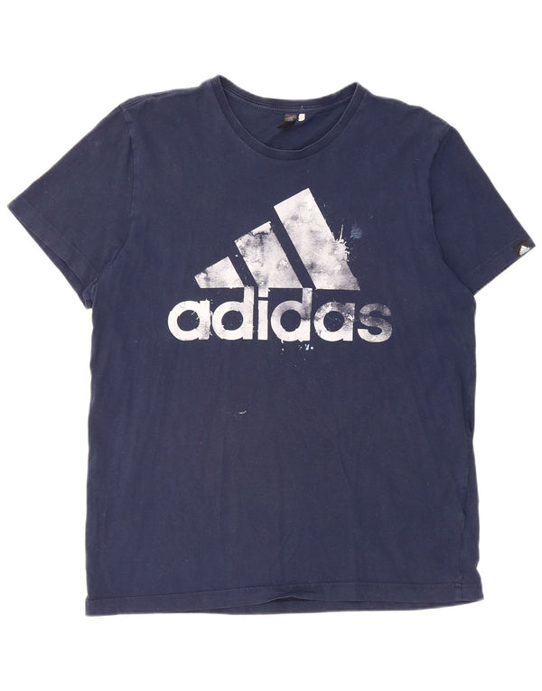 Adidas muška majica kratkih rukava s grafičkim motivima, veliki tamnoplavi pamuk
