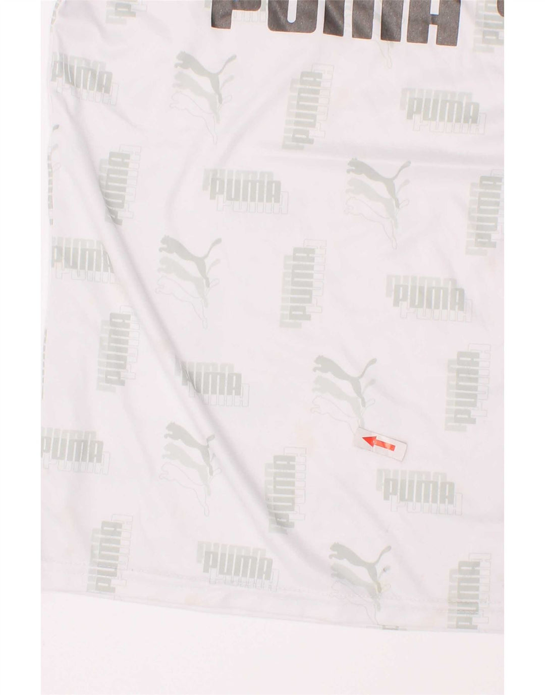 Puma Boys Graphic T-Shirt Top 7-8 Years Small White Poliester