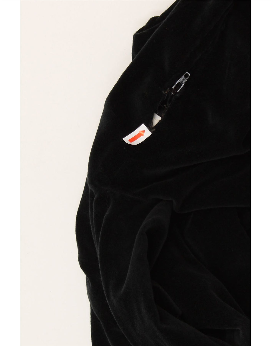 SISLEY Ženska baršunasta plašt haljina UK 6 XS crni pamuk