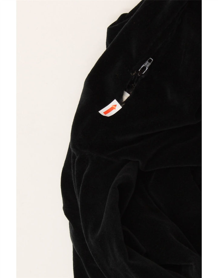 SISLEY Ženska baršunasta plašt haljina UK 6 XS crni pamuk