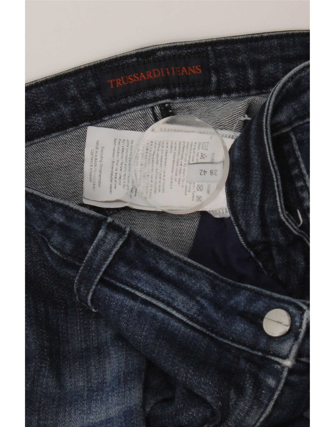Trussardi ženske uske traperice W28 L28 plavi pamuk