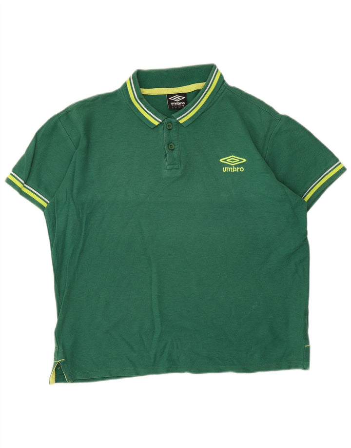 Umbro muška polo majica srednje zelene pruge, pamuk