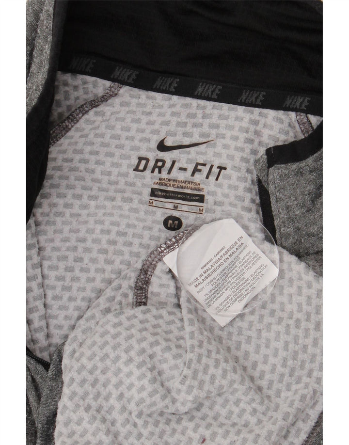 NIKE Muška pulover trenirka Dri Fit s patentnim izrezom Gornji dio srednje sive boje