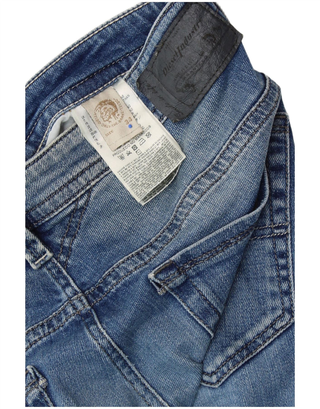 DIESEL Muške uske traperice Thavar W34 L32 Plavi pamuk