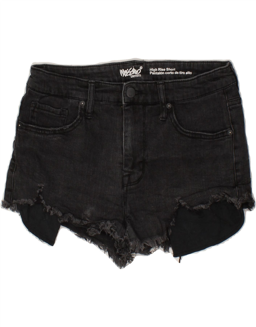 MOSSIMO Womens High Waist Denim Shorts US 8 Medium W30  Black Cotton Vintage Mossimo and Second-Hand Mossimo from Messina Hembry 