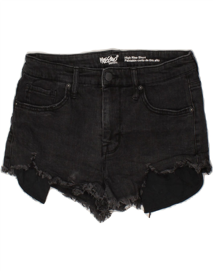 MOSSIMO Womens High Waist Denim Shorts US 8 Medium W30  Black Cotton Vintage Mossimo and Second-Hand Mossimo from Messina Hembry 
