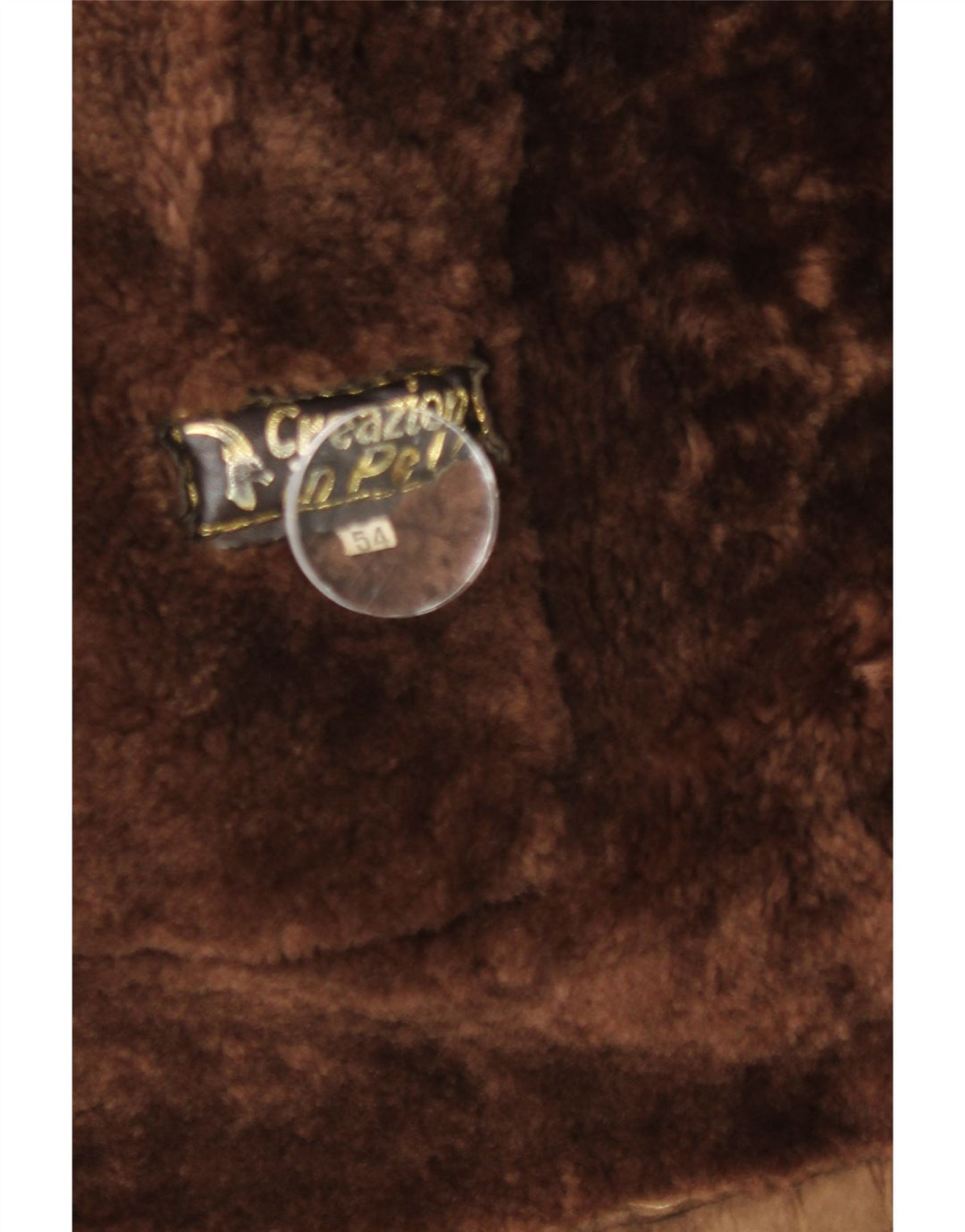 Vintage muška jakna od šiljatog šila s dvostrukim kopčanjem IT 54 2XL smeđa koža