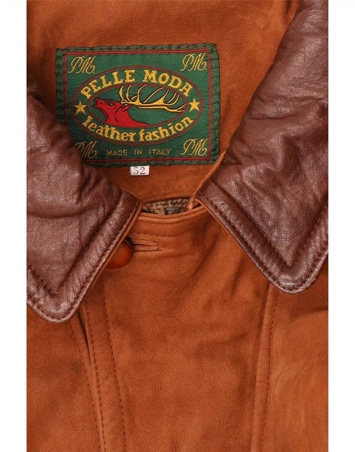 Pelle Moda muška kožna jakna IT 52 XL smeđa