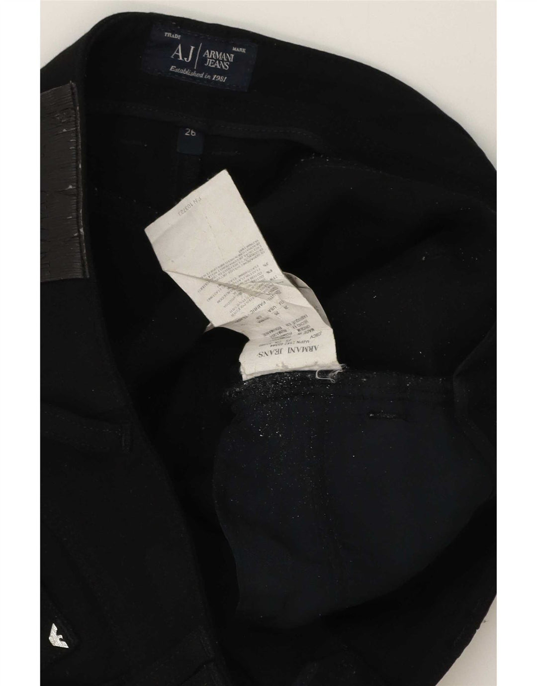 Armani ženske uske traperice W26 L31 crni poliester