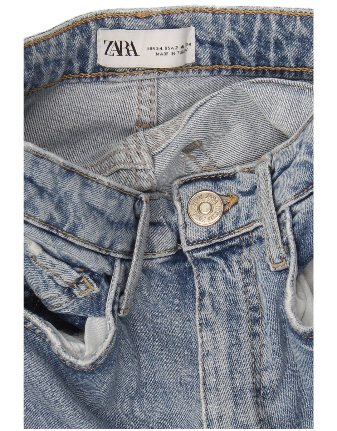 ZARA Ženske uske traperice EU 34 2XS W24 L27 Plave