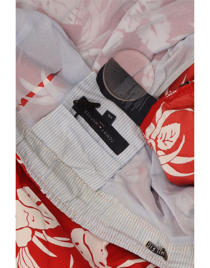 TOMMY HILFIGER Muške kratke hlače za plivanje 2XL crveni cvjetni poliester