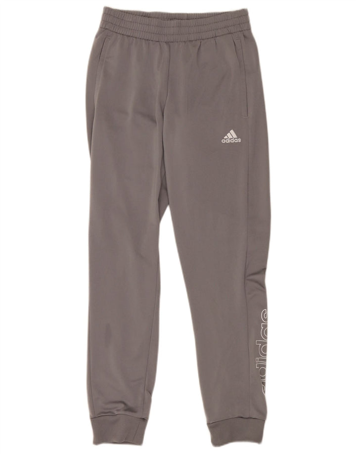 Adidas muške trenirke s grafičkim motivima, male sive hlače od poliestera