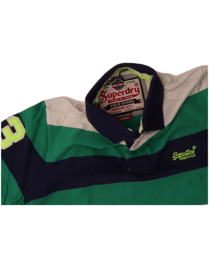 SUPERDRY muška grafička polo majica srednje raznobojnih prugasta pamuka