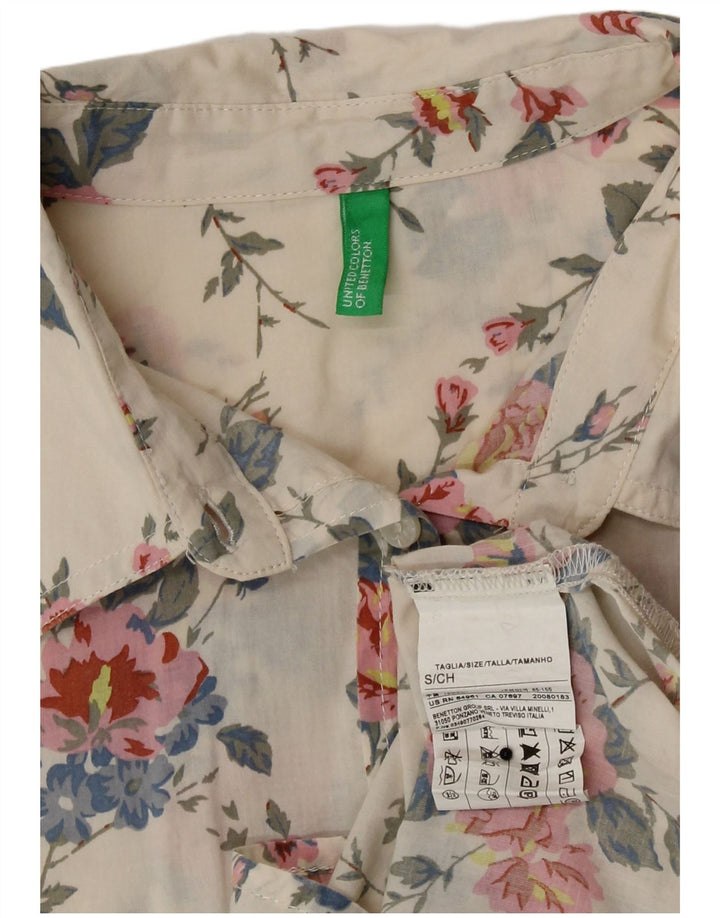 Ženska košulja Benetton UK 10 Small Off White Floral