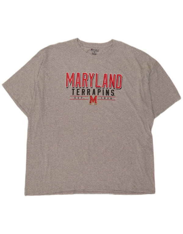 Champion Mens Maryland Terrapins Graphic T-Shirt Top 3XL Grey
