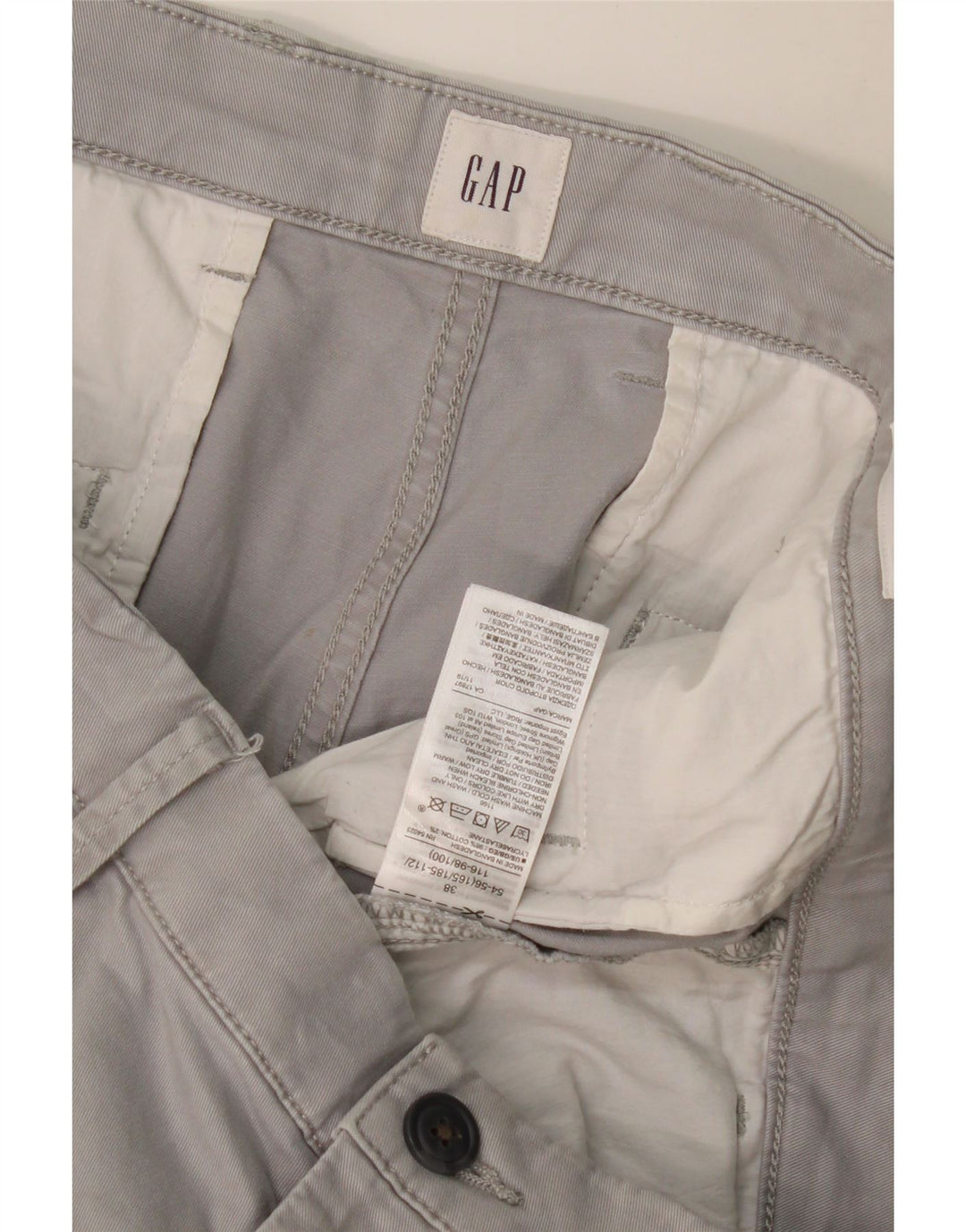 GAP Muške chino kratke hlače W38 XL sivi pamuk