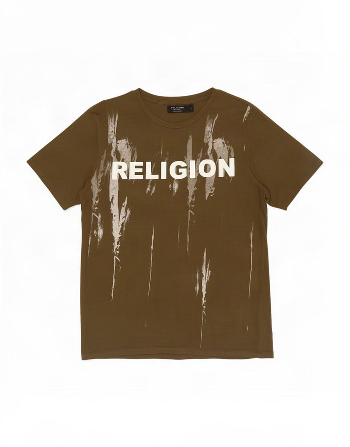 Religion Muška majica kratkih rukava s grafičkim motivima, mali kaki pamuk