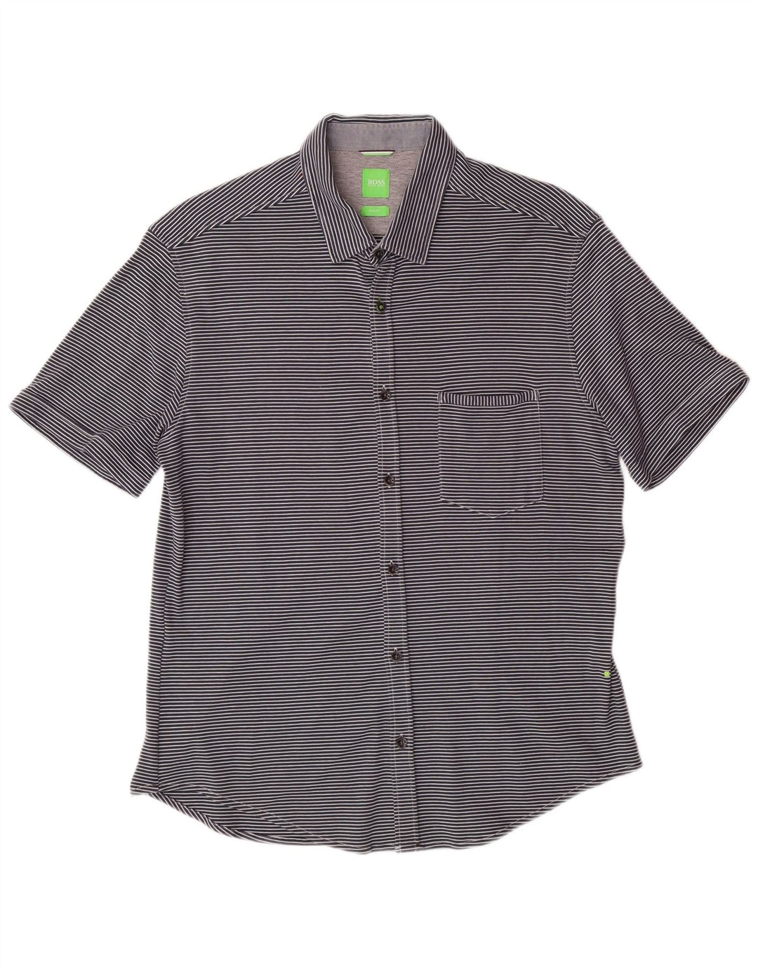 HUGO BOSS Muška uska majica kratkih rukava, velika tamnoplava prugasta