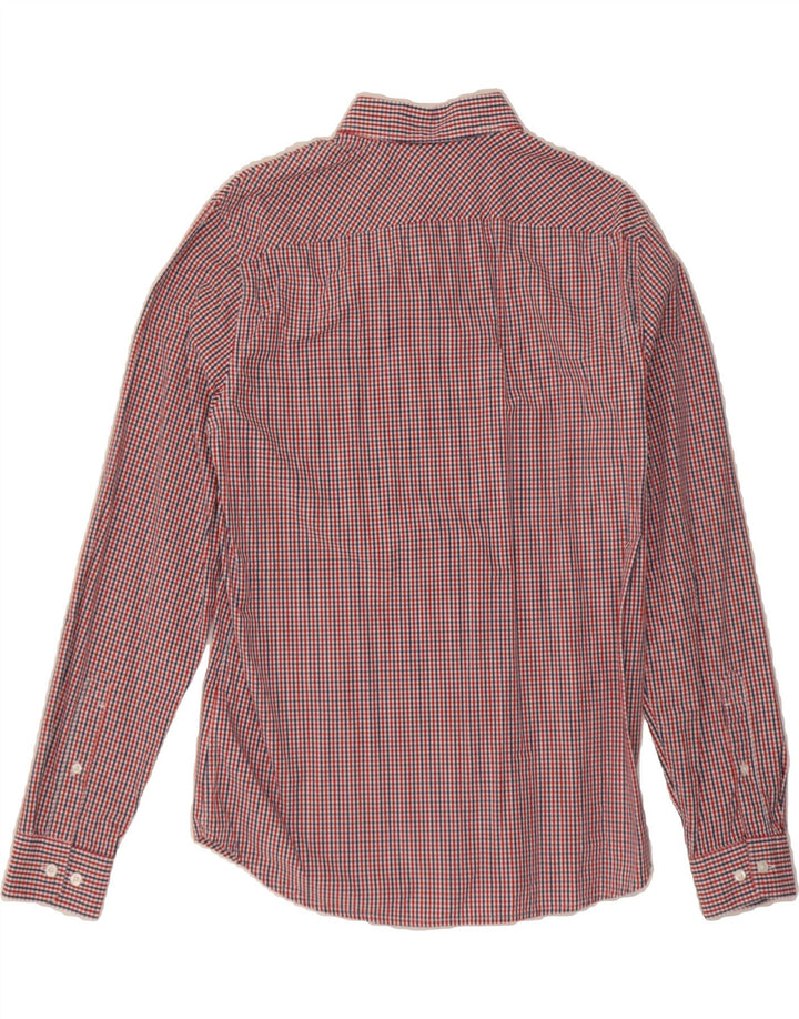 TIMBERLAND Mens Slim Fit Shirt Medium Red Check Cotton Vintage Timberland and Second-Hand Timberland from Messina Hembry 