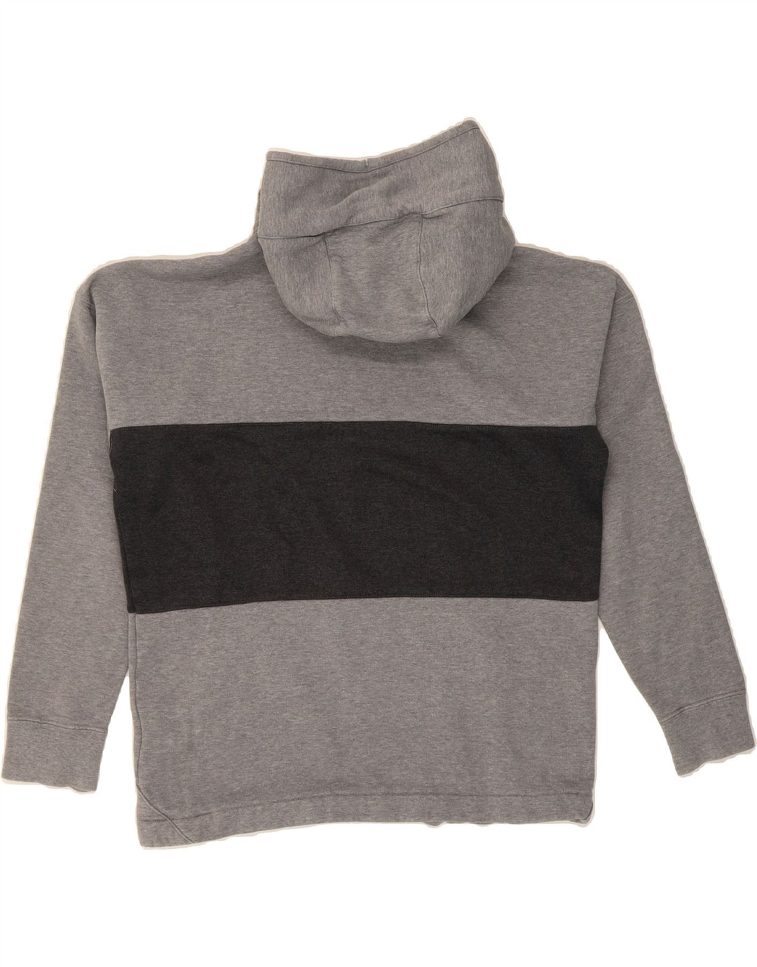 NIKE Mens Graphic Hoodie Jumper Medium Grey Colourblock Cotton Vintage Nike and Second-Hand Nike from Messina Hembry 