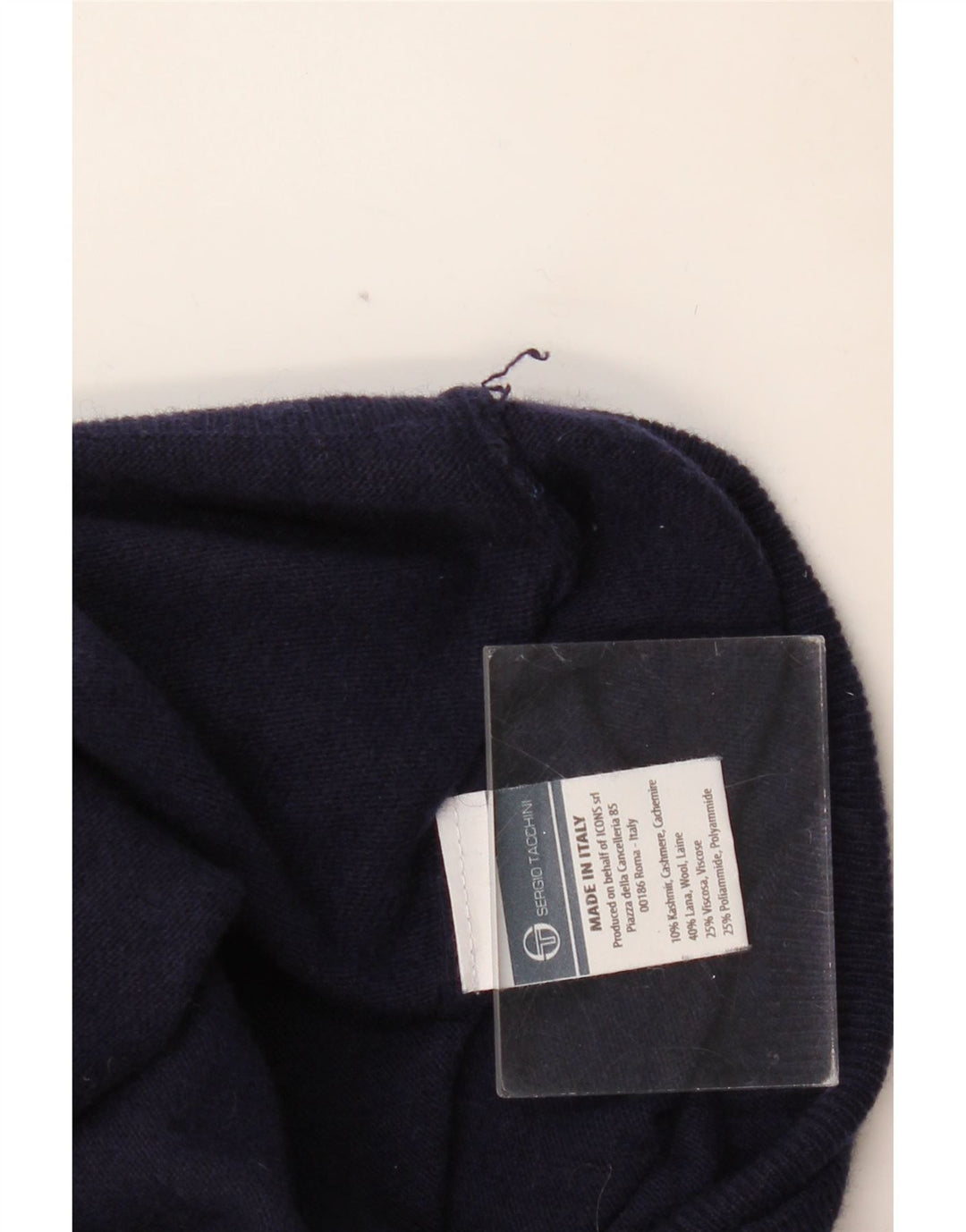 SERGIO TACCHINI Muški pulover s rol izrezom Veliki tamnoplavi vuneni