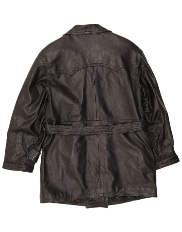 LAVORAZIONE ARTIGIANA Ženski kaput UK 12 Srednja crna koža