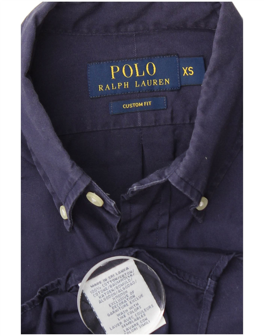 POLO RALPH LAUREN Muška prilagođena košulja XS tamnoplavi pamuk