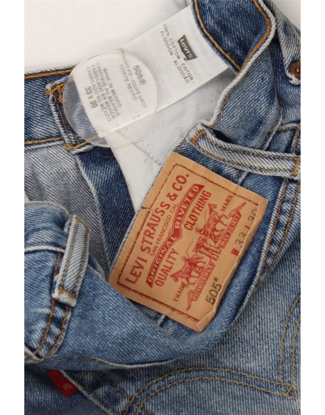 Levi's muške 505 ravne traperice W33 L30 plavi pamuk