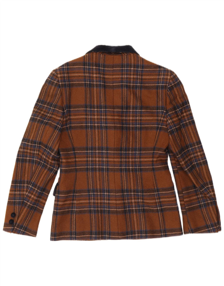 Misstwidd Ženska jakna sa 3 gumba IT 42 Srednje smeđa karirana vuna