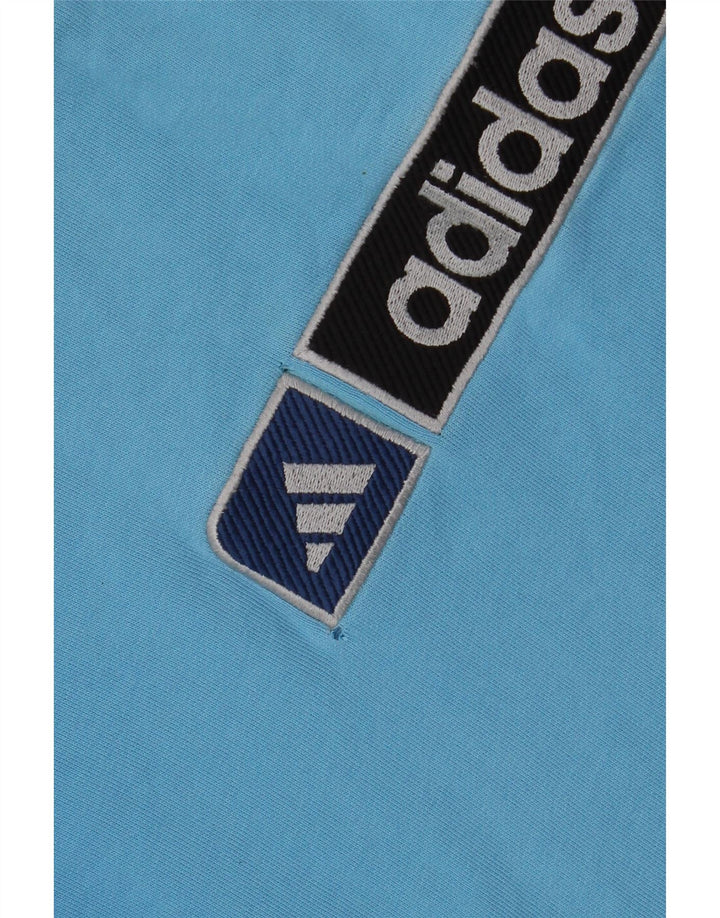 ADIDAS Boys Oversized Graphic Sweatshirt Džemper 15-16 Years Blue Pamuk