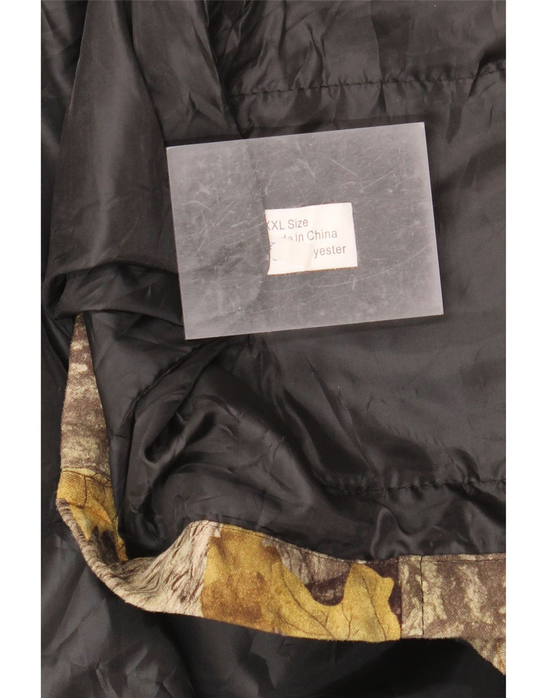 VINTAGE muška jakna s apstraktnim uzorkom UK 44 2XL poliester smeđe boje