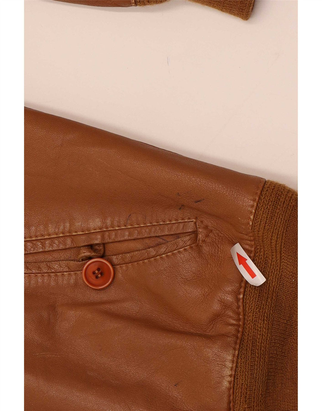 Vintage muška kožna jakna UK 38 srednje smeđa