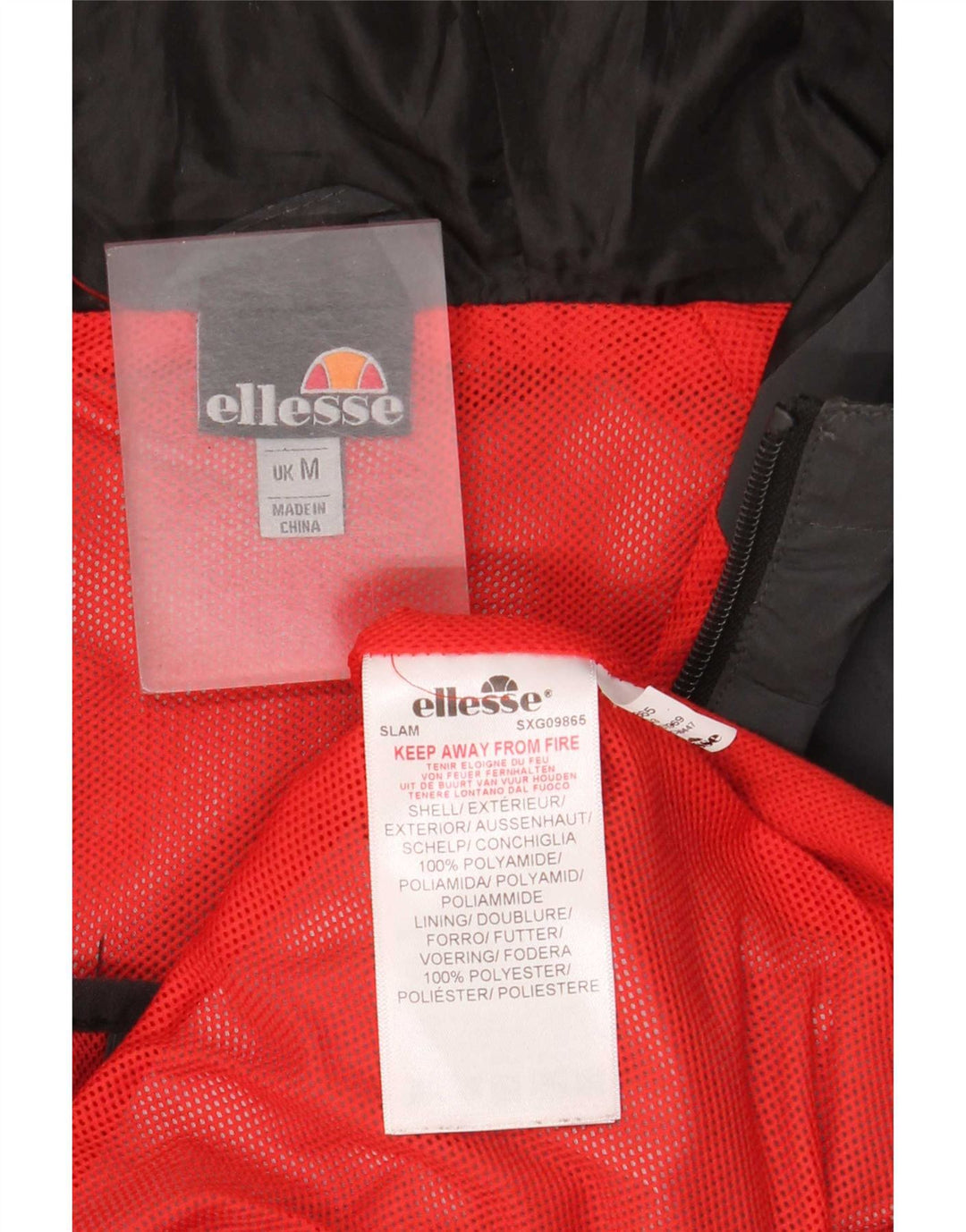 Ellesse muška kišna jakna s kapuljačom UK 38 srednje sivi poliamid