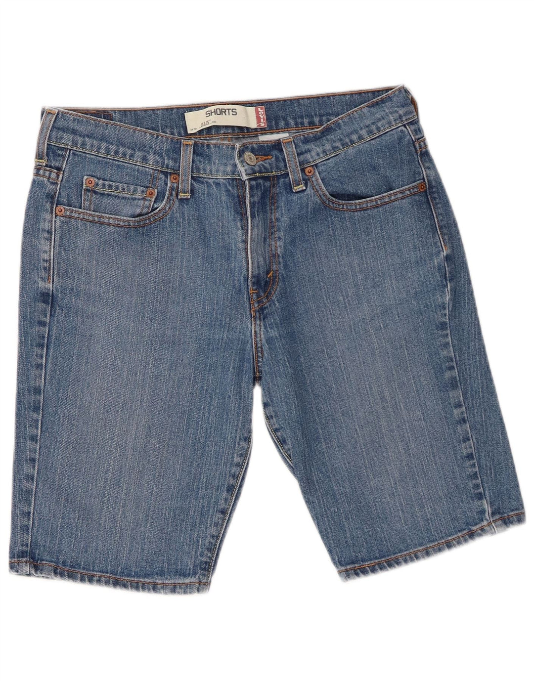 Levi's ženske 515 traper kratke hlače US 8 srednje W30 plavi pamuk