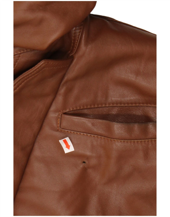 Vintage muška kožna jakna UK 42 XL smeđa koža