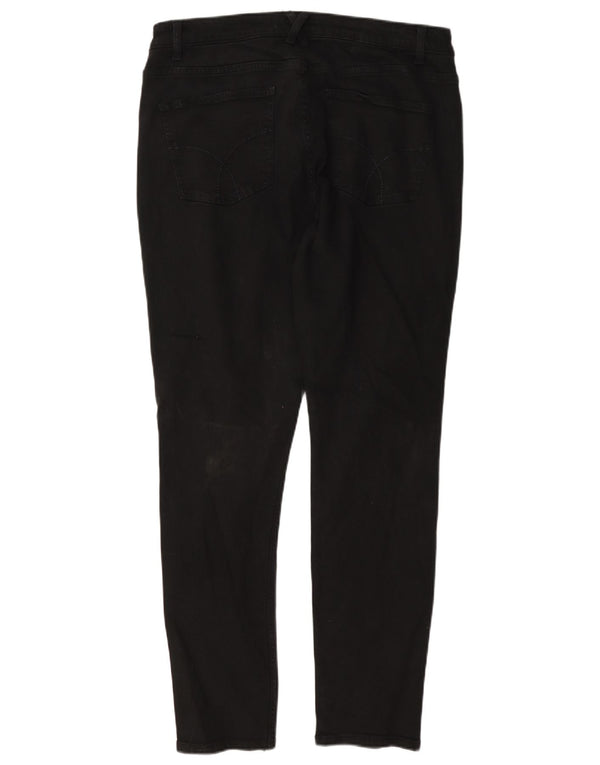 Crew Clothing Ženske uske traperice UK 14 Large W34 L30 Crni pamuk