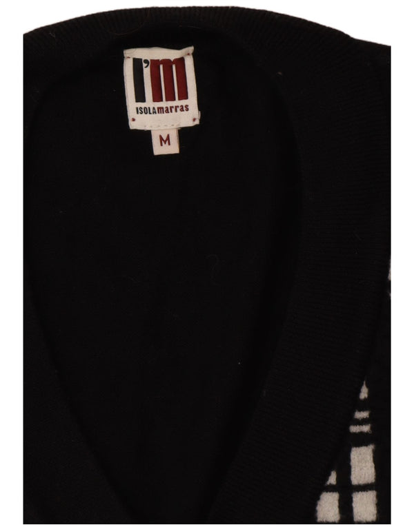 I'M ISOLA MARRAS Ženski dugi prsluk bez rukava UK 14 srednje crne pruge