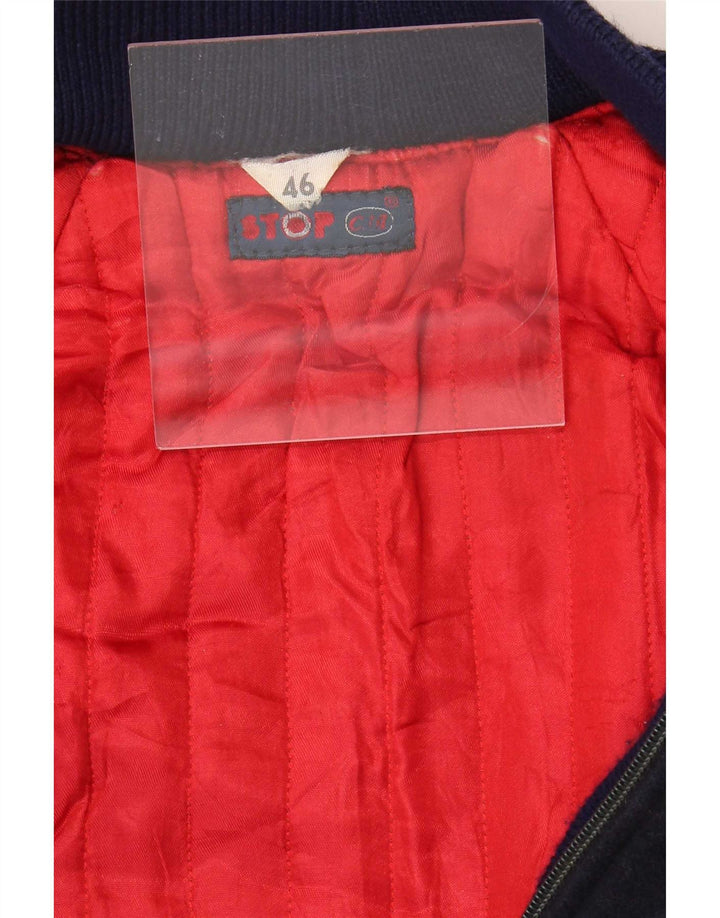 Vintage muška bomber jakna IT 46 Mala tamnoplava vuna