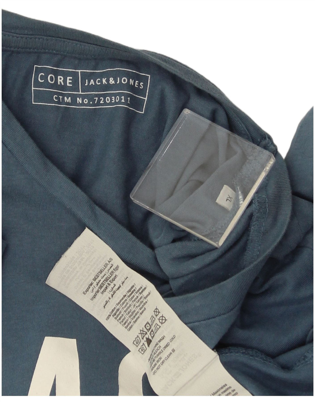 JACK & JONES Muška grafička majica kratkih rukava XL plavi pamuk