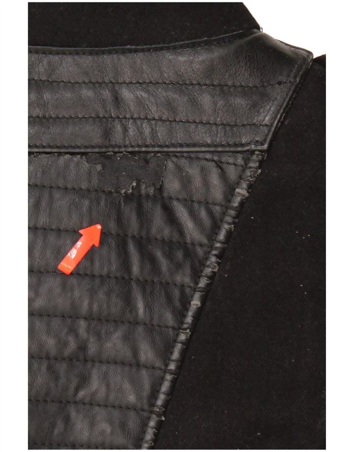 KHUJO Muški vojni kaput UK 38 Srednji crni najlon